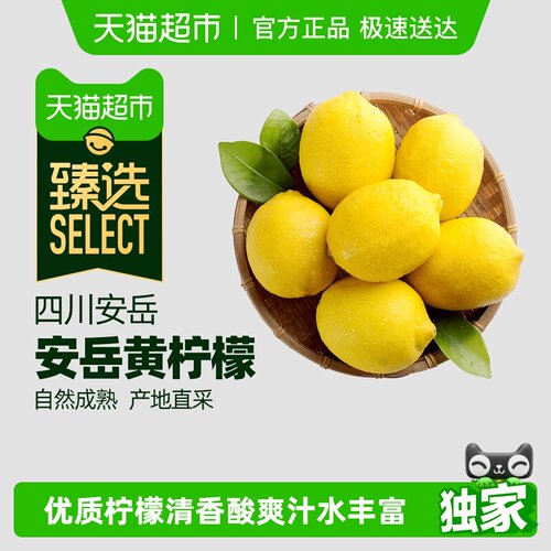 臻选正宗四川安岳新鲜黄柠檬