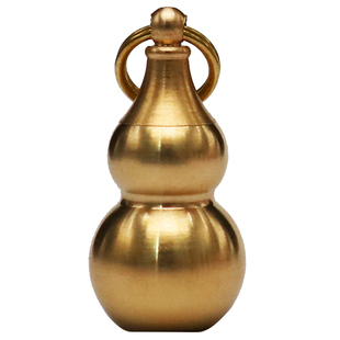 纯铜空心葫芦药瓶随身救心丸老人便携急救药罐吊坠钥匙扣挂件防水