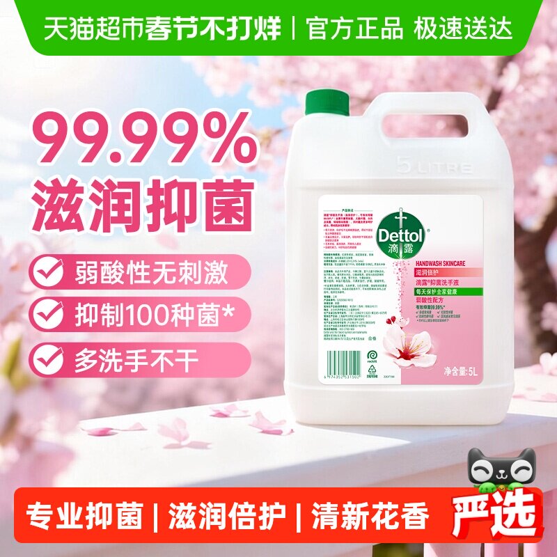 Dettol/滴露抑菌洗手液滋润倍护-超值家庭装多洗手不干