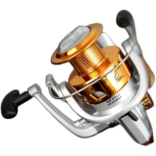 佳宁电镀头渔轮金属机芯纺车鱼线轮渔轮矶钓竿轮路亚轮海竿轮