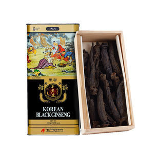 不老健高麗參6年根紅參整支送禮大根別直參禮盒人參韓國黑參300g