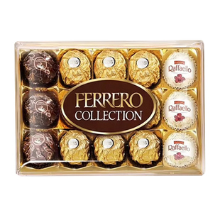 费列榛果威化巧克力15粒礼盒送礼年货零食黑莎喜糖伴手礼【临期】