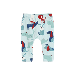 现货英国NEXT童装男婴儿宝宝秋装蓝色小狗全棉长袖T恤上衣3件套装