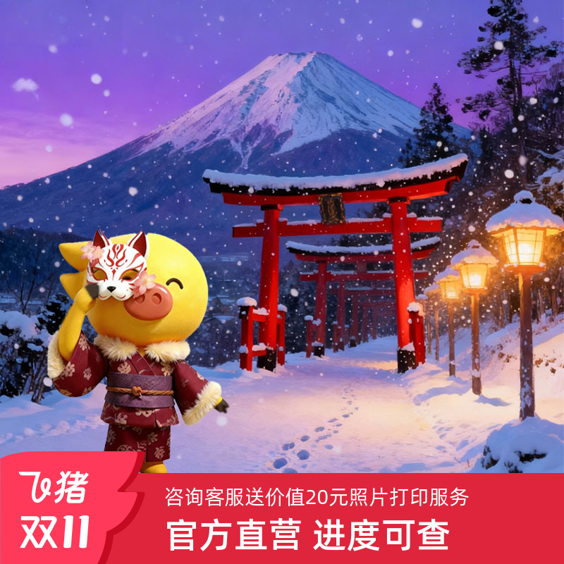 日本·单次旅游签证·上海送签·【飞猪官方直营】单次/三年/五年多次日本签证申请旅游签证·简化加急办理