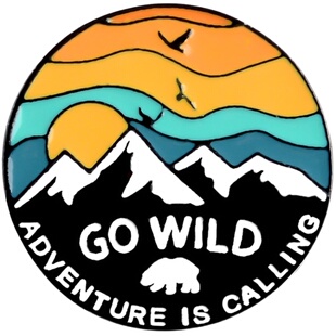 山脉别针胸针ins潮 个性可爱日系创意徽章学生书包勋章胸章小饰品