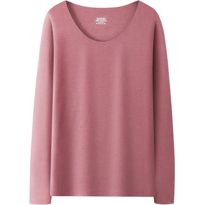 德绒无痕保暖内衣女士自发热上衣