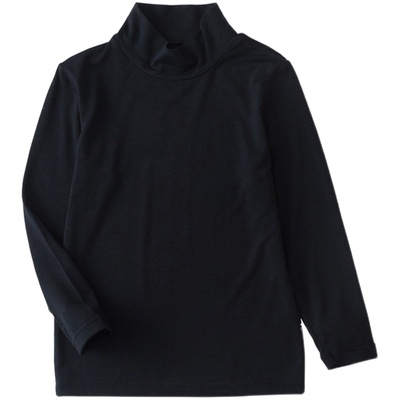 莫代尔中领打底衫薄款黑色秋衣