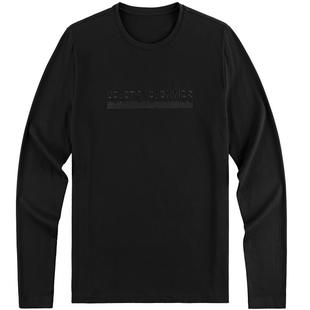 MrBu布先生长袖T恤打底衫简约时尚印花圆领秋冬男装长袖BT10302