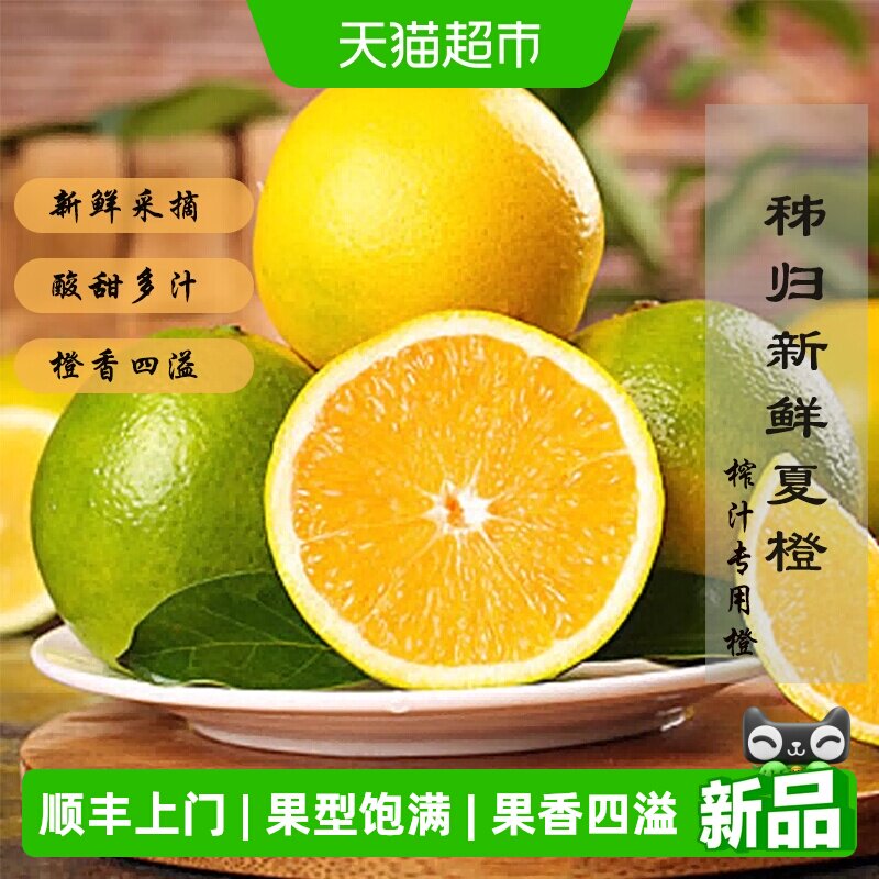 湖北秭归夏橙酸甜多汁榨汁专用橙新鲜应季鲜橙 - 实物图
