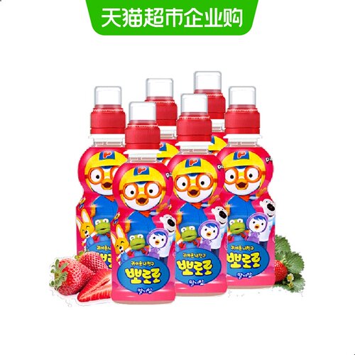 啵乐乐韩国进口草莓饮料