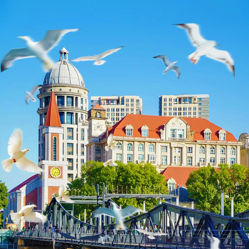 天津旅游家庭亲子旅行  海河外滩天津意式风情街一日游