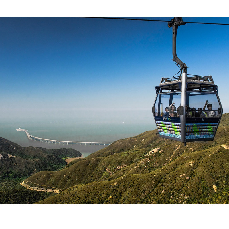 [昂坪360-往返缆车水晶车厢]香港旅游门票昂坪往返水晶缆车
