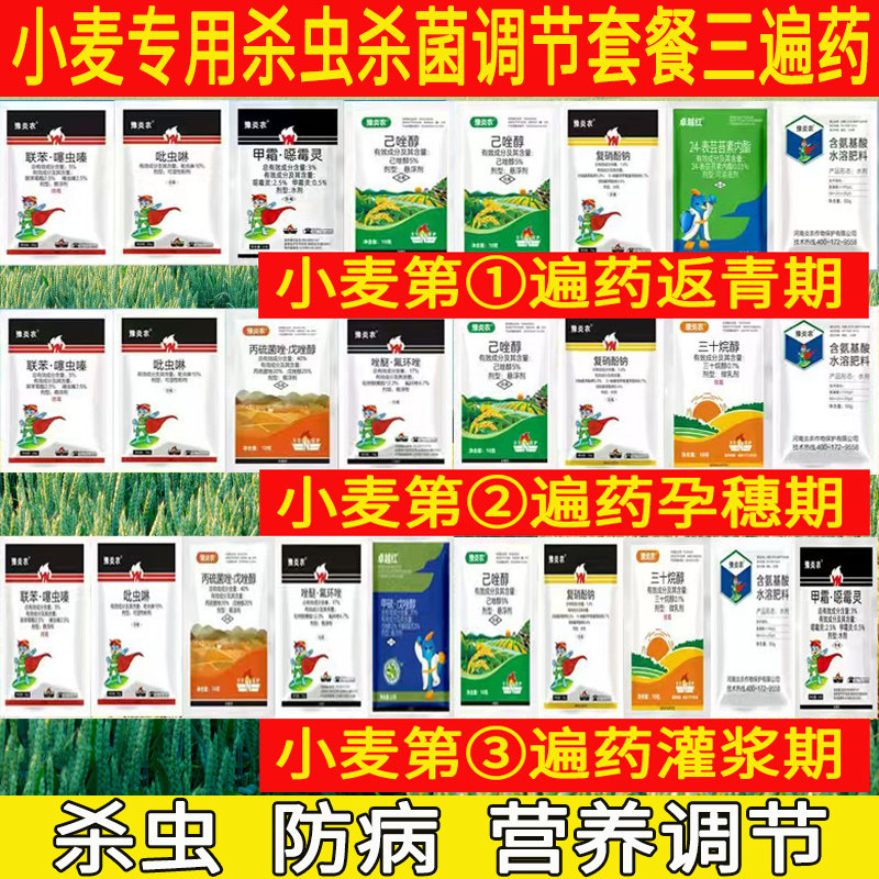 豫炎农农药小麦专用抗菌杀虫营养一喷三防三遍药白粉病赤霉病纹枯病稻飞虱蚜虫杀虫剂