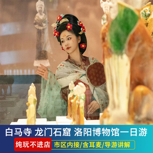 洛阳出发一日跟团游龙门石窟白马寺洛阳博物馆纯玩河南旅游