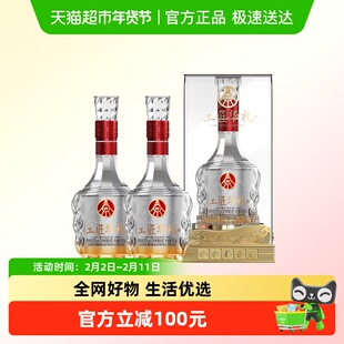 工匠华礼五粮液集团出品浓香型白酒52度500ml*2瓶礼盒装送礼