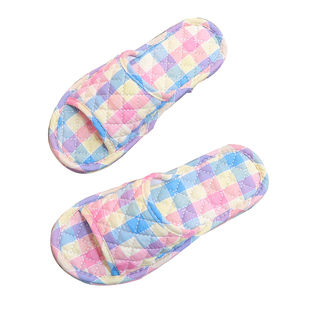 布艺情侣家居布底拖鞋女无声木地板防滑软底鞋子家用室内静音棉布