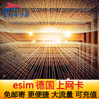 德国esim电话卡虚拟手机卡4G高速流量ESIM欧洲多国通用模拟上网卡