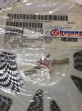 A700V826M004AT4315 钽电容 82UF 4V 低阻抗ESR 7343-20 KEMET
