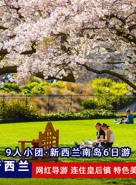 9人新西兰南岛6日美食纯玩小团基督城皇后镇库克山跟团旅游签证
