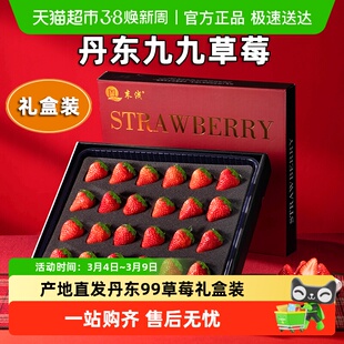 【末浅】礼盒装丹东99草莓红颜九九大草莓应季新鲜水果产地直发