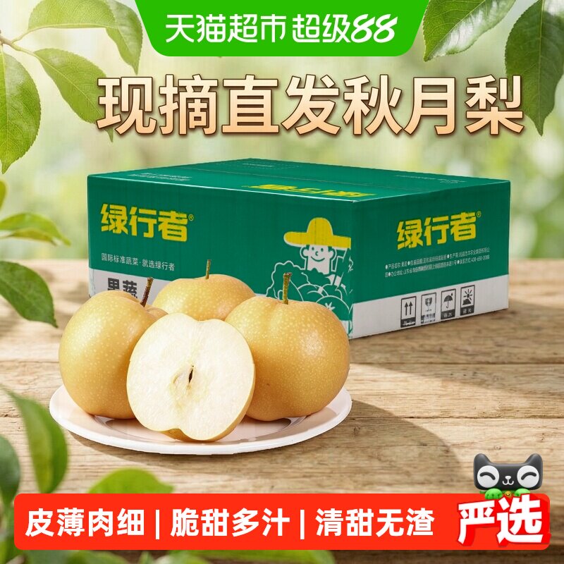 绿行者秋月梨新鲜现摘现发水果新鲜当季冰糖雪梨正宗秋月梨