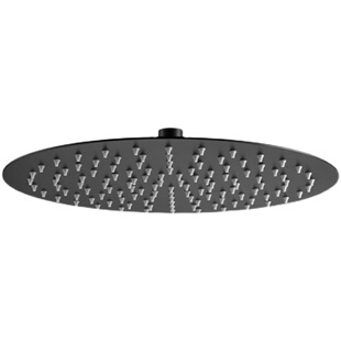 出口德国黑色顶喷花洒大喷头不锈钢轻超薄增压空气注入淋浴头圆形