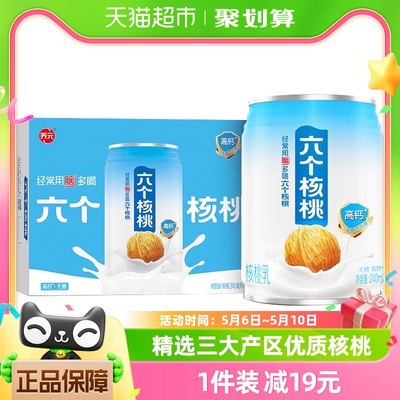 六个核桃无糖核桃乳240ml×16罐