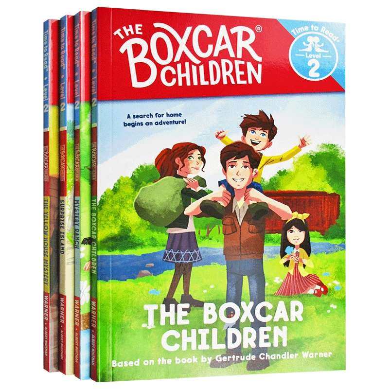 英文原版 棚车少年分级读物4册 The Boxcar Children Time to Read Level 2 美国经典儿童读物 课外阅读书 英文版原版书籍