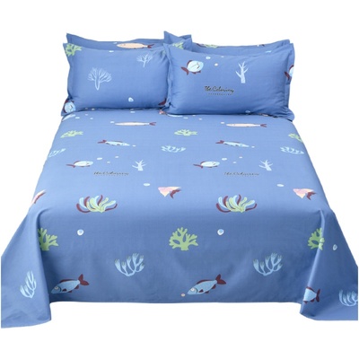 加厚儿童卡通床单100%纯棉