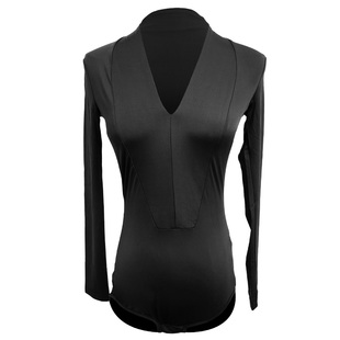 皇朝拉丁舞服练功服女士摩登服衣服舞蹈上衣豹纹V领国标舞衣A1186