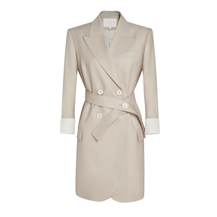 【高圆圆款】TieForHer Oxford高级感修身气质职场束腰女西装套装