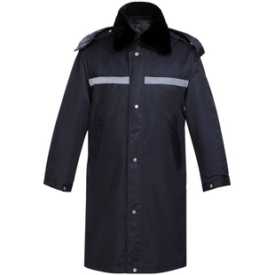 保安工作服冬装棉大衣男棉服冬季加厚保暖中长款劳保冷库防寒棉袄