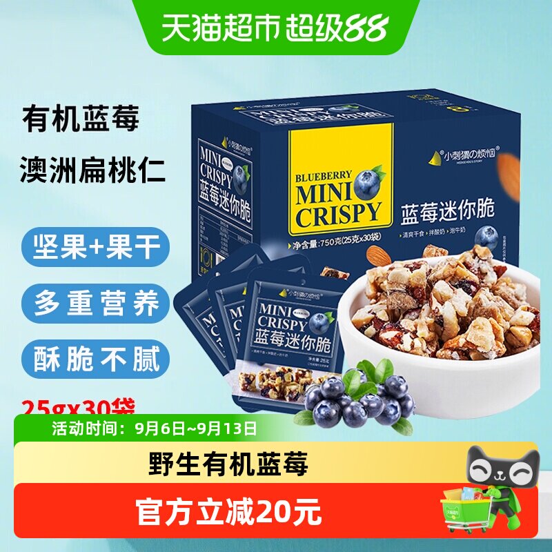 小刺猬の烦恼蓝莓迷你脆每日坚果礼盒中秋送礼儿童孕妇零食特产
