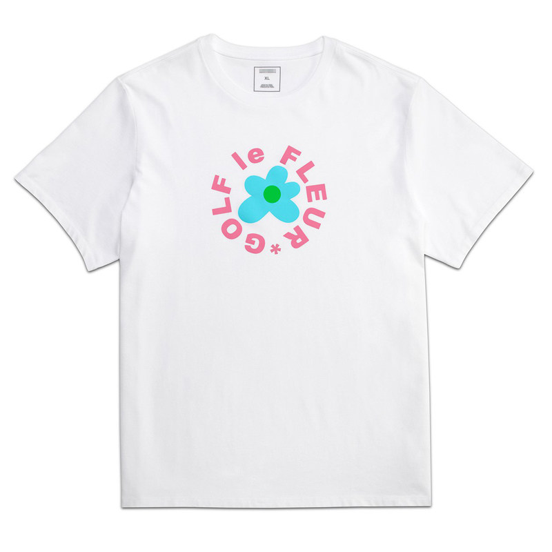 GOLF WANG 小花联名T恤 夏季百搭纯棉半袖 男女同款情侣Tee
