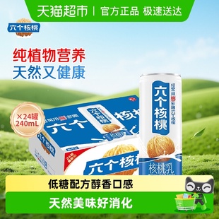 饮料低糖 24整箱装 养元 六个核桃精品型核桃乳植物蛋白饮料240ml