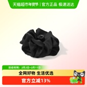 DODOGOGO法式 高级感黑色花朵抓夹超仙后脑勺鲨鱼夹发卡显脸小头饰