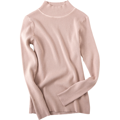 半高领毛衣女秋冬内搭上衣2024新款高级感针织打底衫修身搭配外套