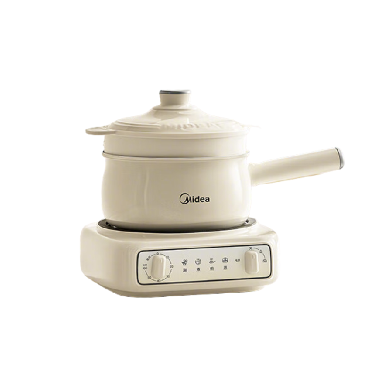 美的定时电煮锅家用宿舍多功能小型分体电火锅电炒锅小火锅小电锅 - 封面