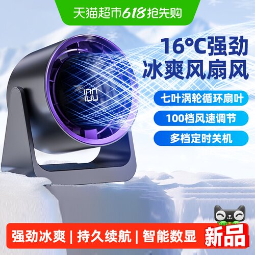 臻邦桌面小风扇静音超大风力