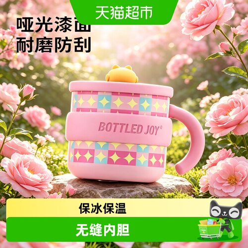 吨吨316不锈钢带盖保冰马克杯