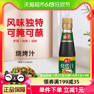 瓶蜜汁烧烤刷酱腌料鸡翅调料调味料调味汁 海天烧烤汁230ml