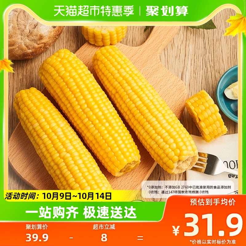 新主良黑龙江黄糯鲜玉米1.6kg8根