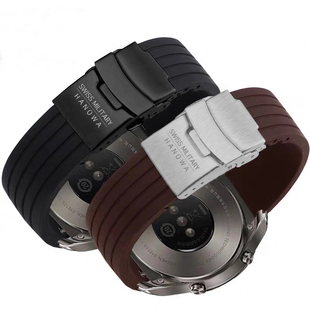 瑞士军表SWISS MILITARY柔软硅胶手表带 男女款式运动橡胶表链22