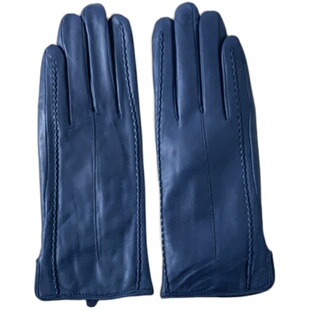 WARMEN真皮手套女冬加厚加绒短款开车骑车海宁羊皮手套薄款L085