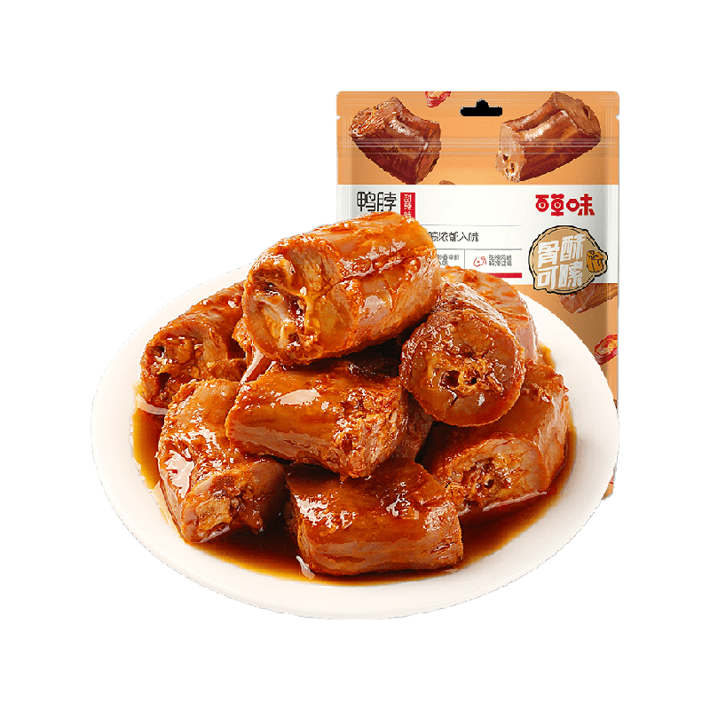 百草味甜辣鸭脖个大肉多170g