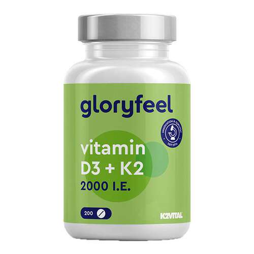 GloryFeel进口维生素d3k2片2000iu阳光瓶vd3成人孕妇补钙片剂