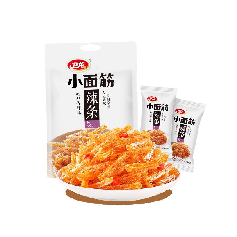 卫龙麻辣辣条小面筋香辣味辣片休闲食品小吃麻辣豆干解馋出游零食