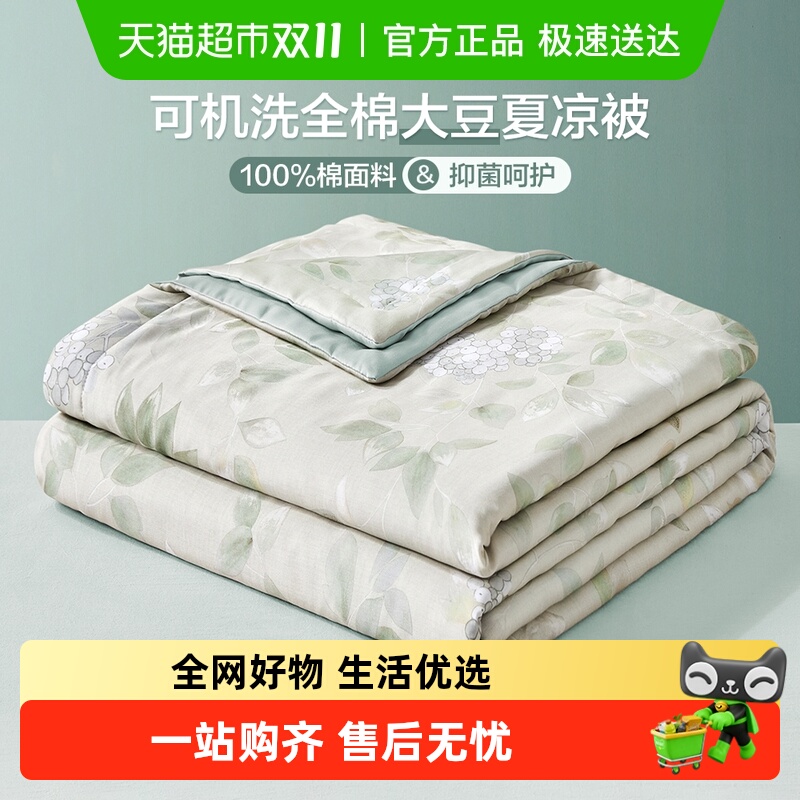 博洋全棉大豆可水洗夏凉被