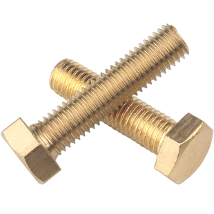 铜外六角螺丝 铜制外六角螺栓 黄铜螺丝钉 铜螺栓M6M8M10M12