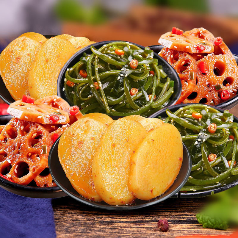 麻辣卤藕丁酸辣豆角下饭菜腌菜泡菜酱菜袋多规格开袋即食泡豇豆,零食/坚果/特产,卤味素食,淘宝优惠券,粉丝福利购,淘宝优惠卷